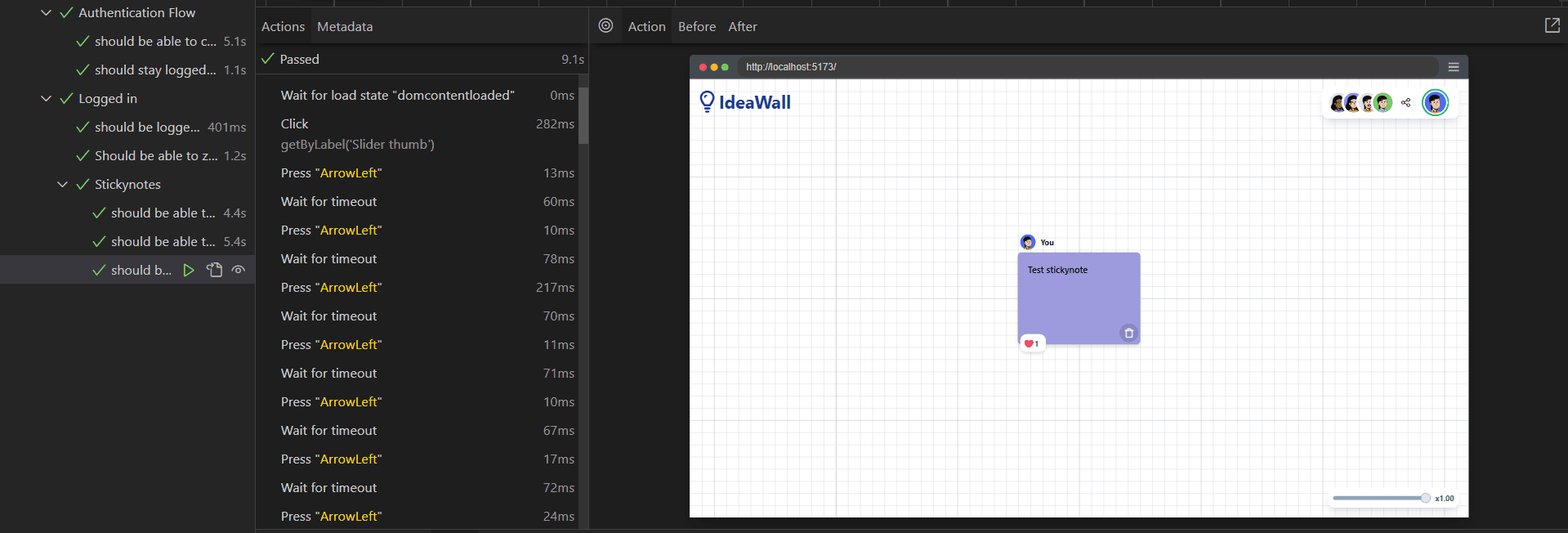 Test Success Results